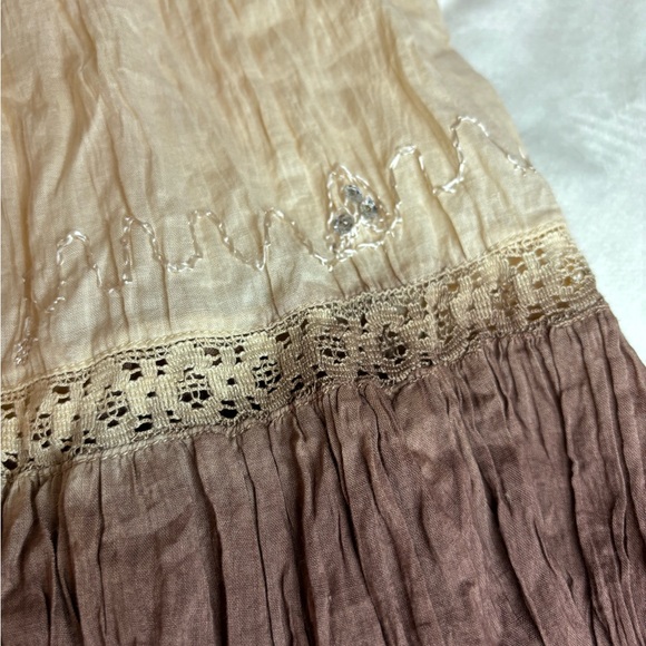 CUTE MIDI OMBRÉ MIDI SKIRT - Picture 5 of 5